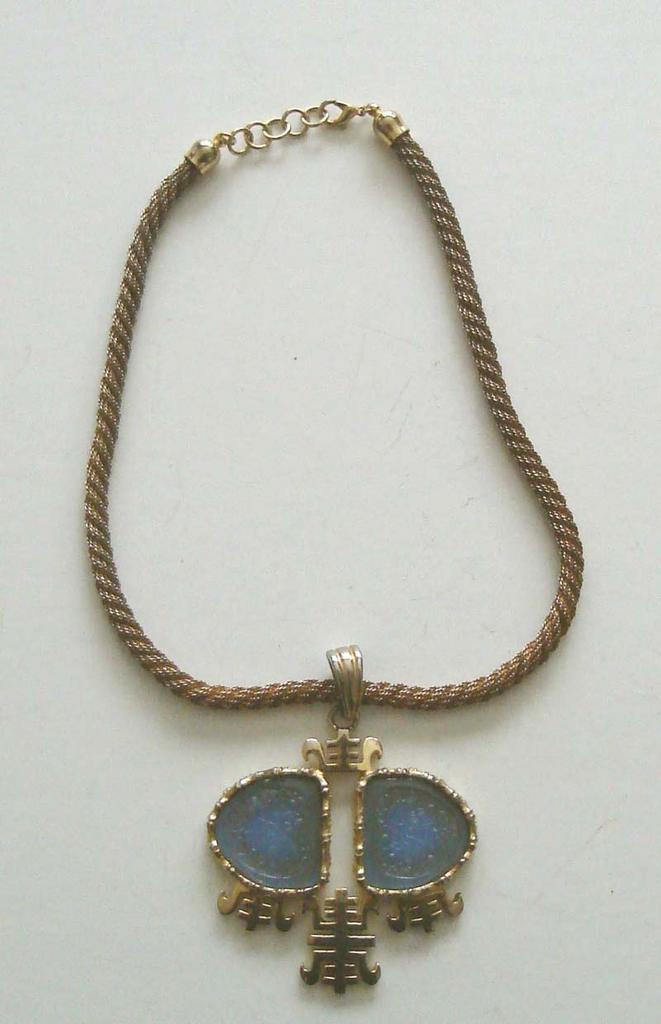 LAST CHANCE! Big Vintage CASTLECLIFF Asian-Style Art Glass Pendant LAST CHANCE! Big Vintage CASTLECLIFF Asian-Style Art Glass Pendant