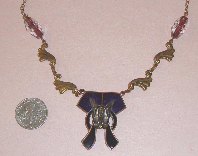 Vintage PIDIDDLY LINKS Pharaoh Face Egyptian Revival Necklace Vintage PIDIDDLY LINKS Pharaoh Face Egyptian Revival Necklace