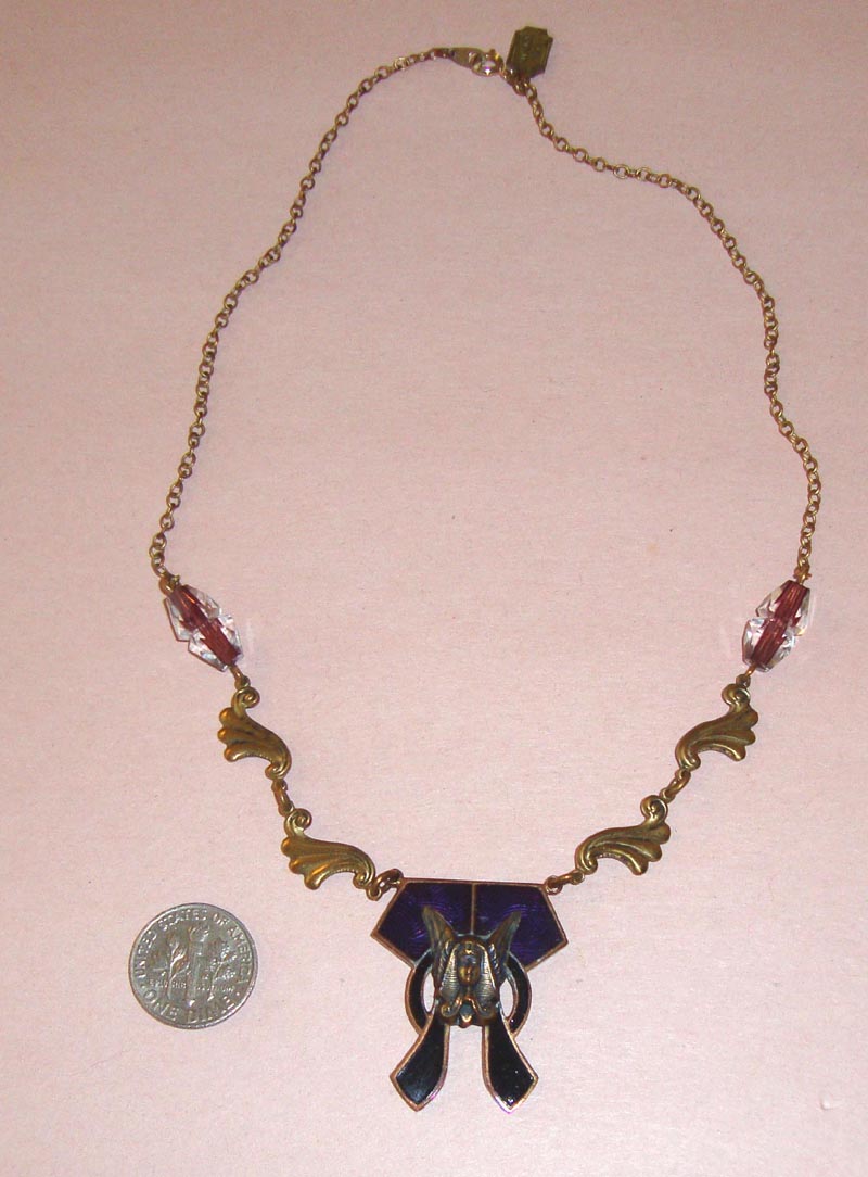 Vintage PIDIDDLY LINKS Pharaoh Face Egyptian Revival Necklace Vintage PIDIDDLY LINKS Pharaoh Face Egyptian Revival Necklace