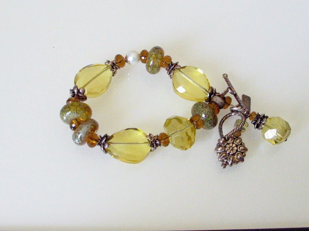 Gem Lemon Quartz & Boro Charm Bracelet by Pilula Jula 'Lap of Luxury' Gem Lemon Quartz & Boro Charm Bracelet by Pilula Jula 'Lap of Luxury'