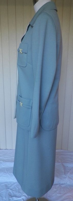 1960s / 1970s Dusty Blue Jacket & Skirt - Butte Knit 1960s / 1970s Dusty Blue Jacket & Skirt - Butte Knit
