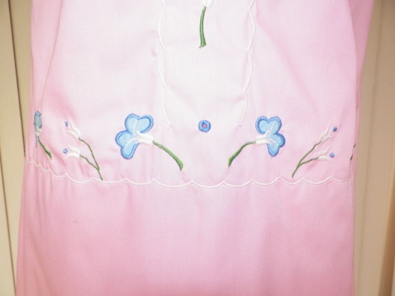 1960s Pink Cotton Scooter Dress / House Dress 1960s Pink Cotton Scooter Dress / House Dress