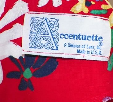 1980s Red Cotton Sun Dress w/Floral Design 1980s Red Cotton Sun Dress w/Floral Design
