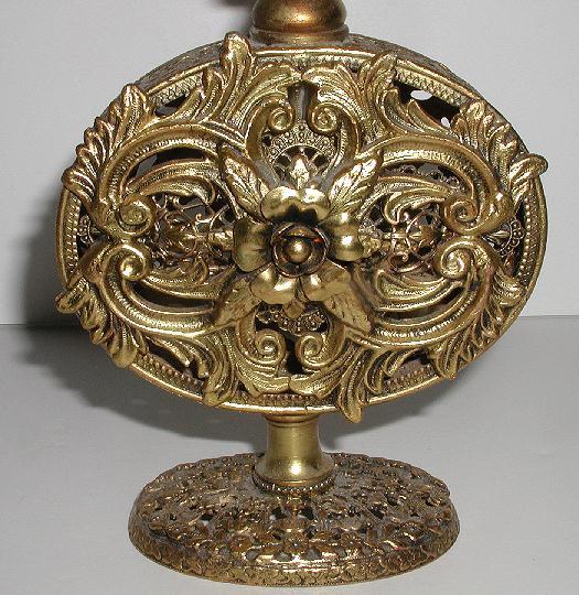 Incredible Oval Art Nouveau Gold Filigree Floral Perfume Bottle Glass Dauber Incredible Oval Art Nouveau Gold Filigree Floral Perfume Bottle Glass Dauber