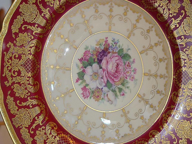 Wonderful Rosenthal Bavaria Ivory 10.5" Gold encrusted Burgundy Plate Pattern #5956 , Wonderful Rosenthal Bavaria Ivory 10.5" Gold encrusted Burgundy Plate Pattern #5956 ,
