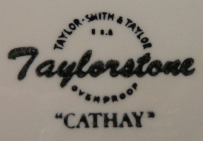 Taylor - Smith & Taylor China " Cathay " Pattern - Saucer Taylor - Smith & Taylor China " Cathay " Pattern - Saucer