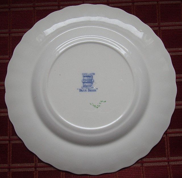 Rare Spode Blue Belle China Luncheon Plate Rare Spode Blue Belle China Luncheon Plate