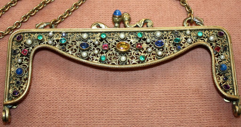 Gorgeous Jeweled Purse Frame Made in Austria Gorgeous Jeweled Purse Frame Made in Austria