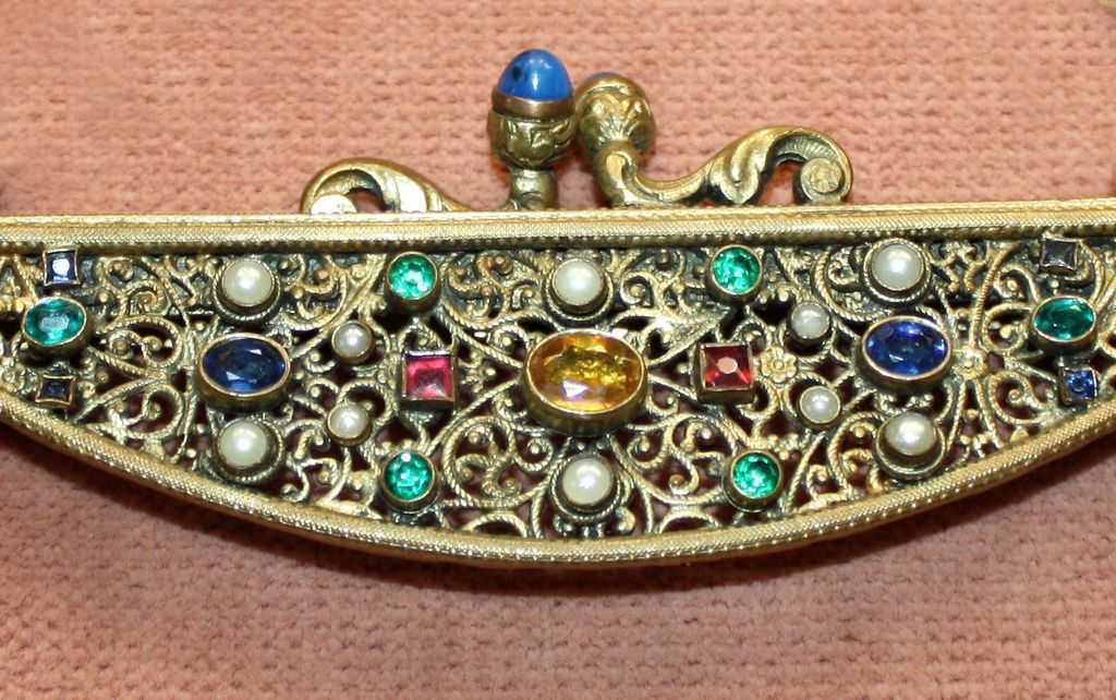 Gorgeous Jeweled Purse Frame Made in Austria Gorgeous Jeweled Purse Frame Made in Austria