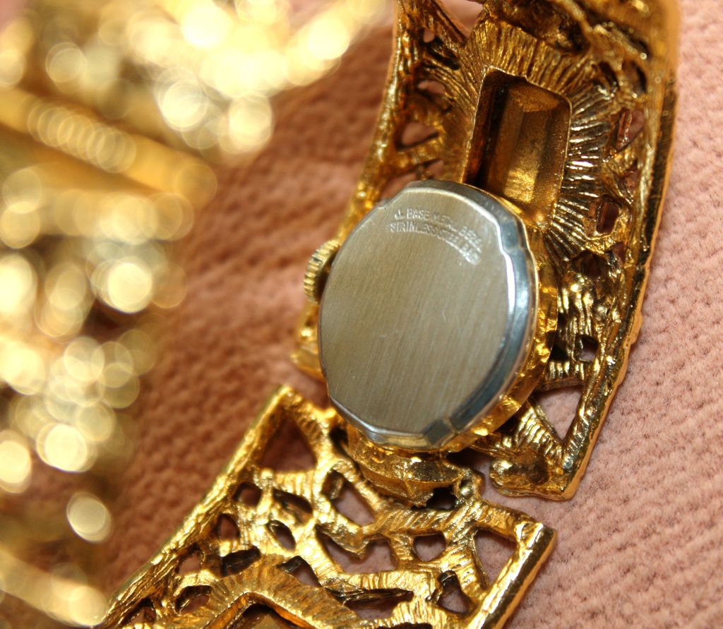 Vintage Hawthorne Watch In a Gorgeous Jeweled Hinged Bangle with Original Box Vintage Hawthorne Watch In a Gorgeous Jeweled Hinged Bangle with Original Box