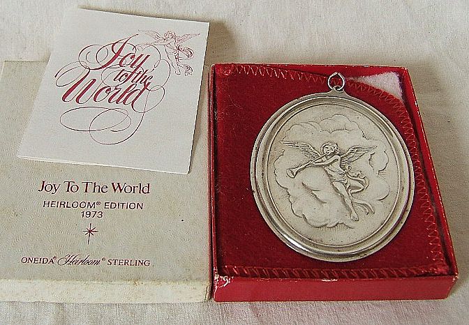 '73 Sterling Ornament – Oneida – Heirloom Series – Joy To The World '73 Sterling Ornament – Oneida – Heirloom Series – Joy To The World