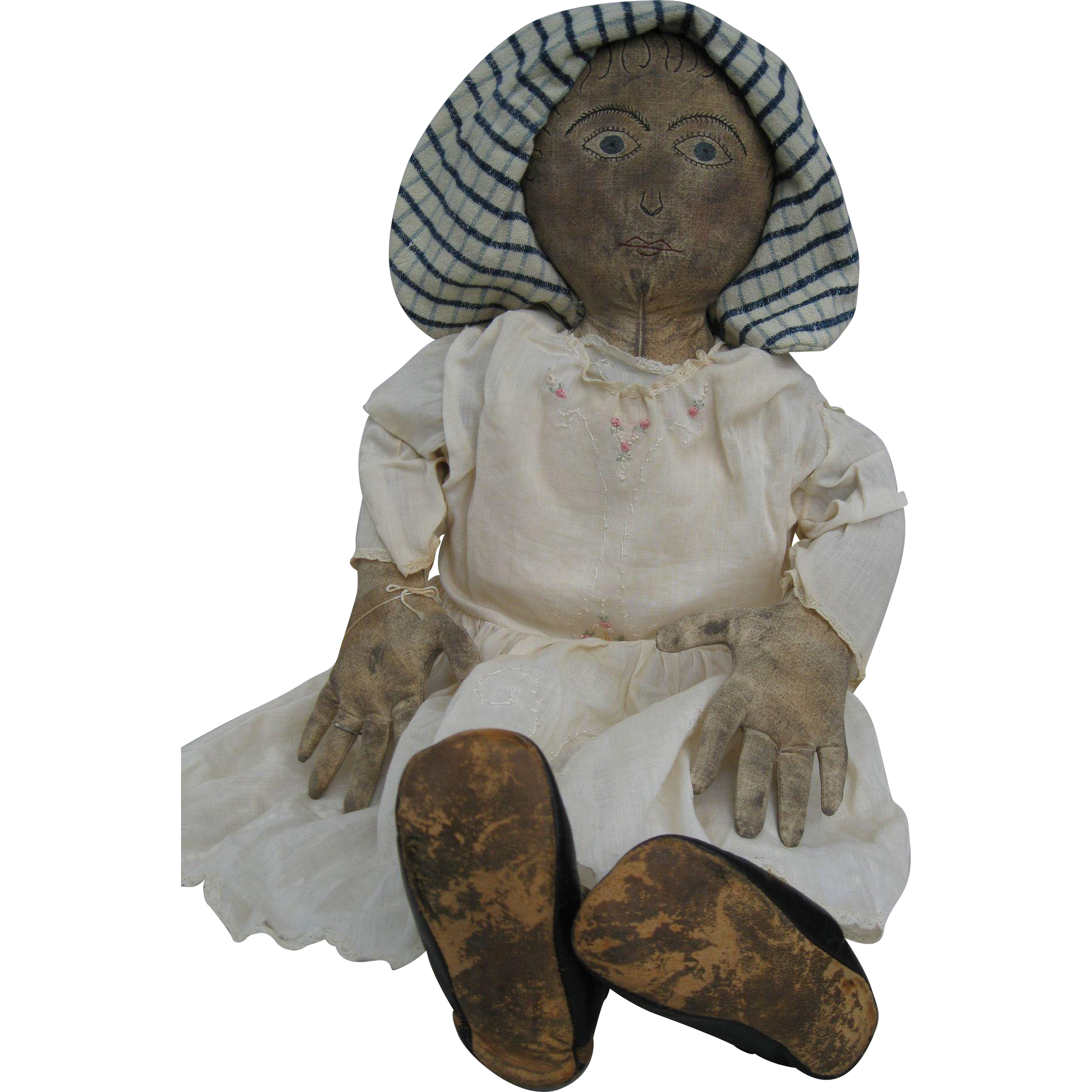 Artist Made Primitive Cloth Doll from pollyandpennys on Ruby Lane