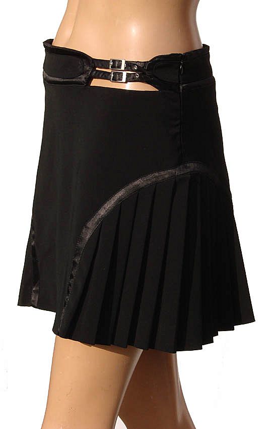 Versace Jeans Couture Black Polyester Mini Skirt Versace Jeans Couture Black Polyester Mini Skirt