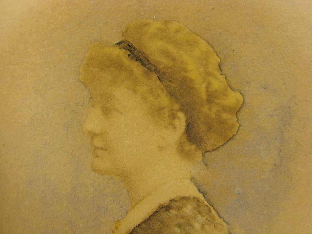 Antique Early 19th c Federal Period Miniature Portrait of a Lady in Brass Frame Antique Early 19th c Federal Period Miniature Portrait of a Lady in Brass Frame