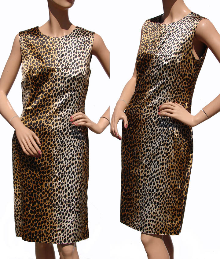 Dolce & Gabbana Leopard Print Silk Sheath Dress Dolce & Gabbana Leopard Print Silk Sheath Dress