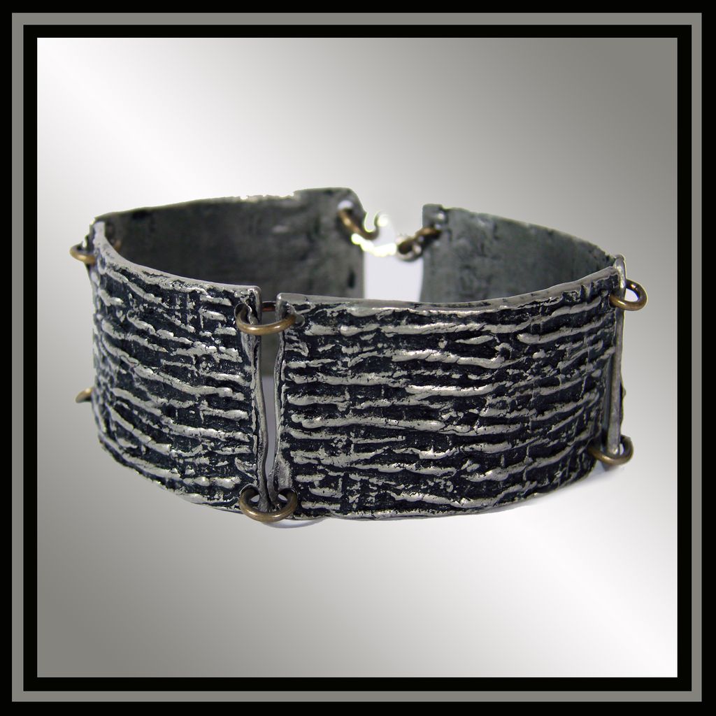 Vintage Robert Larin Brutalist Bracelet // Modernist Pewter 1960s 70s Vintage Robert Larin Brutalist Bracelet // Modernist Pewter 1960s 70s