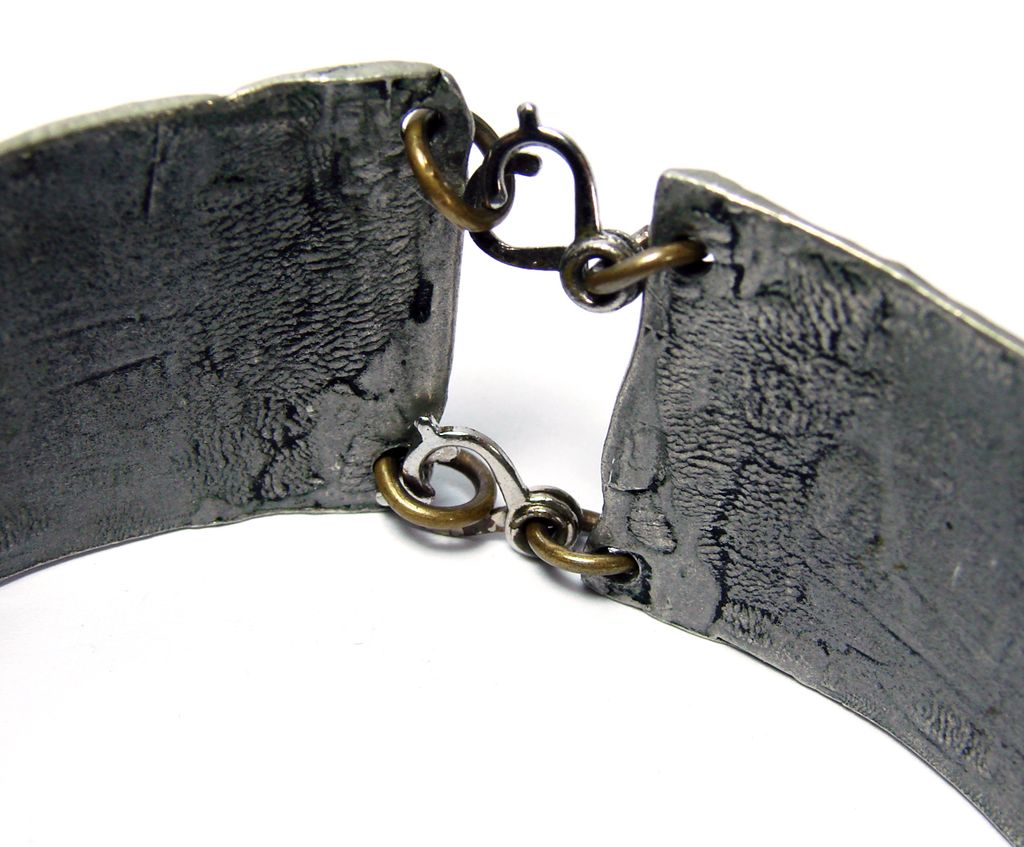 Vintage Robert Larin Brutalist Bracelet // Modernist Pewter 1960s 70s Vintage Robert Larin Brutalist Bracelet // Modernist Pewter 1960s 70s