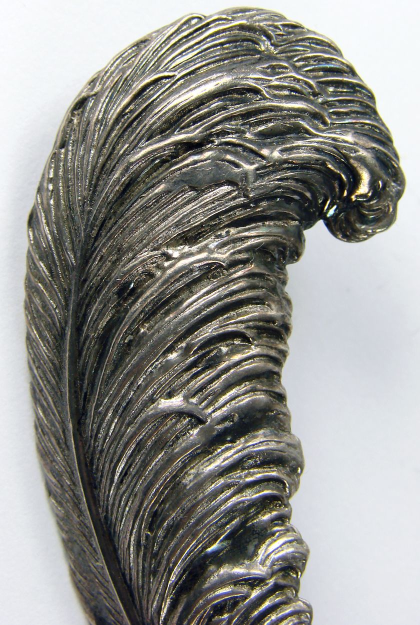 Vintage 1940s Adorna Sterling Silver Feather Quill Brooch // Pen Pin Vintage 1940s Adorna Sterling Silver Feather Quill Brooch // Pen Pin