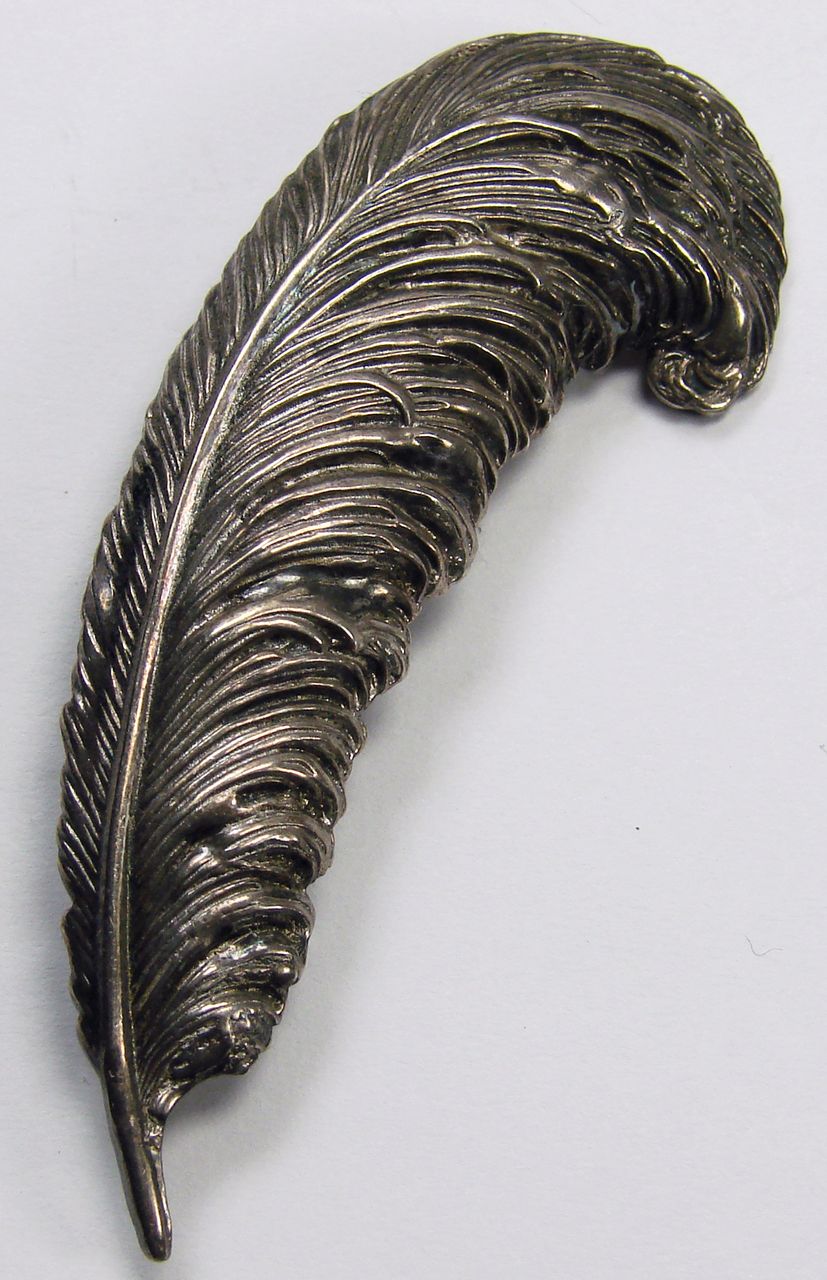 Vintage 1940s Adorna Sterling Silver Feather Quill Brooch // Pen Pin Vintage 1940s Adorna Sterling Silver Feather Quill Brooch // Pen Pin