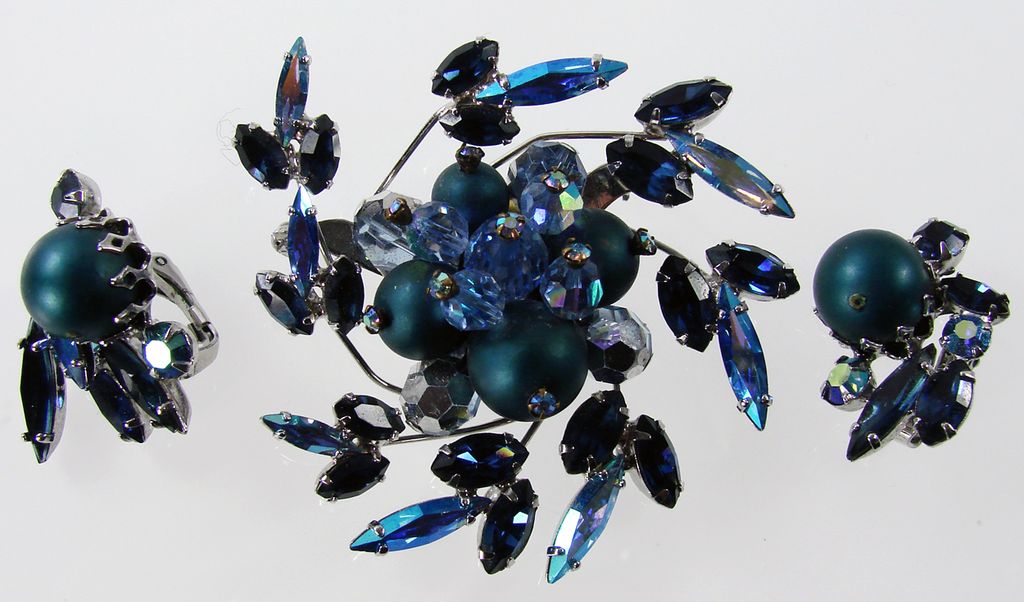 Vintage 1950s Marcel Boucher Le Couturier Brooch & Earrings // Demi Parure Rare Vintage 1950s Marcel Boucher Le Couturier Brooch & Earrings // Demi Parure Rare