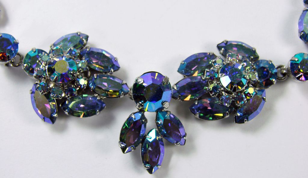 Vintage Continental Rhinestone Necklace & Earrings // 1950s Demi Parure Vintage Continental Rhinestone Necklace & Earrings // 1950s Demi Parure