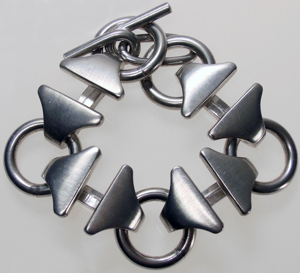 Modernist Jorgen Jensen Pewter Bracelet // 1960s Danish Modern Mid Century Design Modernist Jorgen Jensen Pewter Bracelet // 1960s Danish Modern Mid Century Design