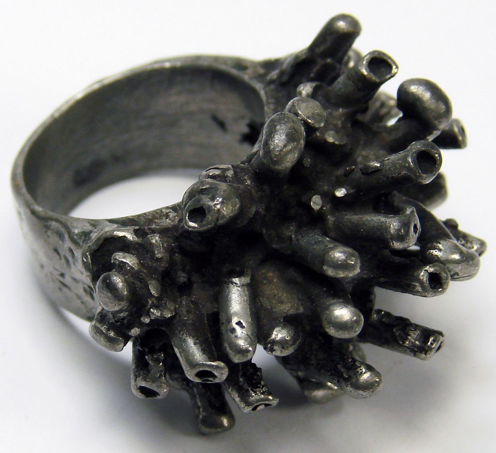 Brutalist Pewter Ring // Modernist Unsigned Size 5 1/2 Brutalist Pewter Ring // Modernist Unsigned Size 5 1/2