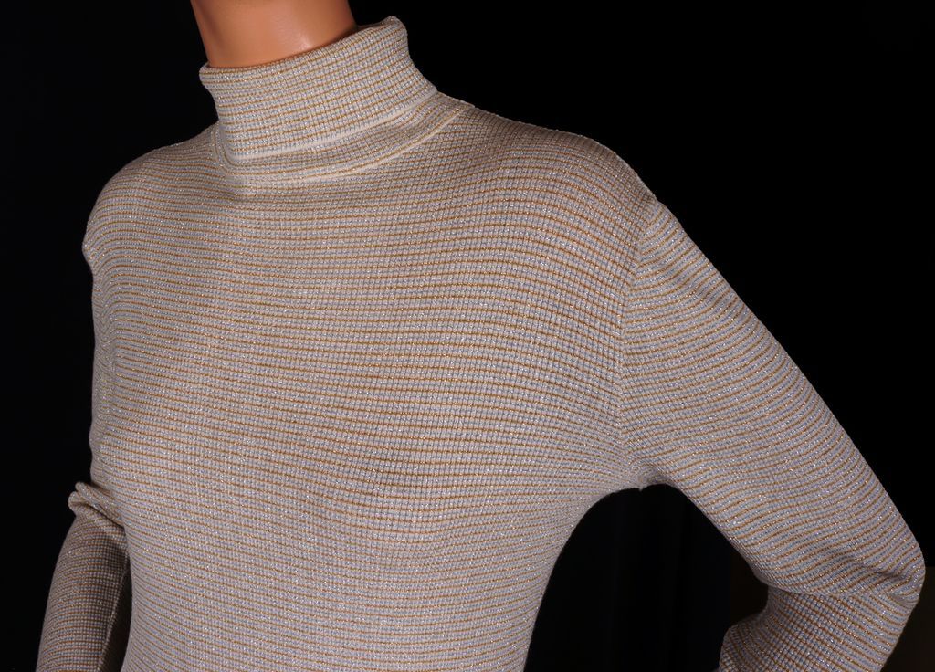 1970s Christian Dior Diorling Skirt & Sweater Lurex Dior Monogram 1970s Christian Dior Diorling Skirt & Sweater Lurex Dior Monogram