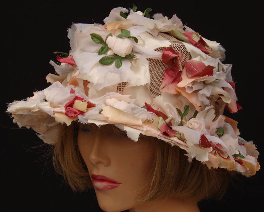 Vintage 1960s Flower Hat // Pastel Colors // Easter Bonnet Vintage 1960s Flower Hat // Pastel Colors // Easter Bonnet