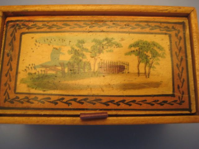 Twin-Compartment Box in Old Tunbridge - Victorian Twin-Compartment Box in Old Tunbridge - Victorian