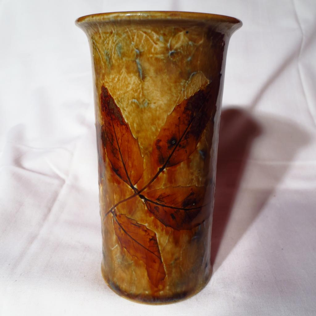 Royal Doulton Fall Autumn Leaves Stoneware Vase Royal Doulton Fall Autumn Leaves Stoneware Vase
