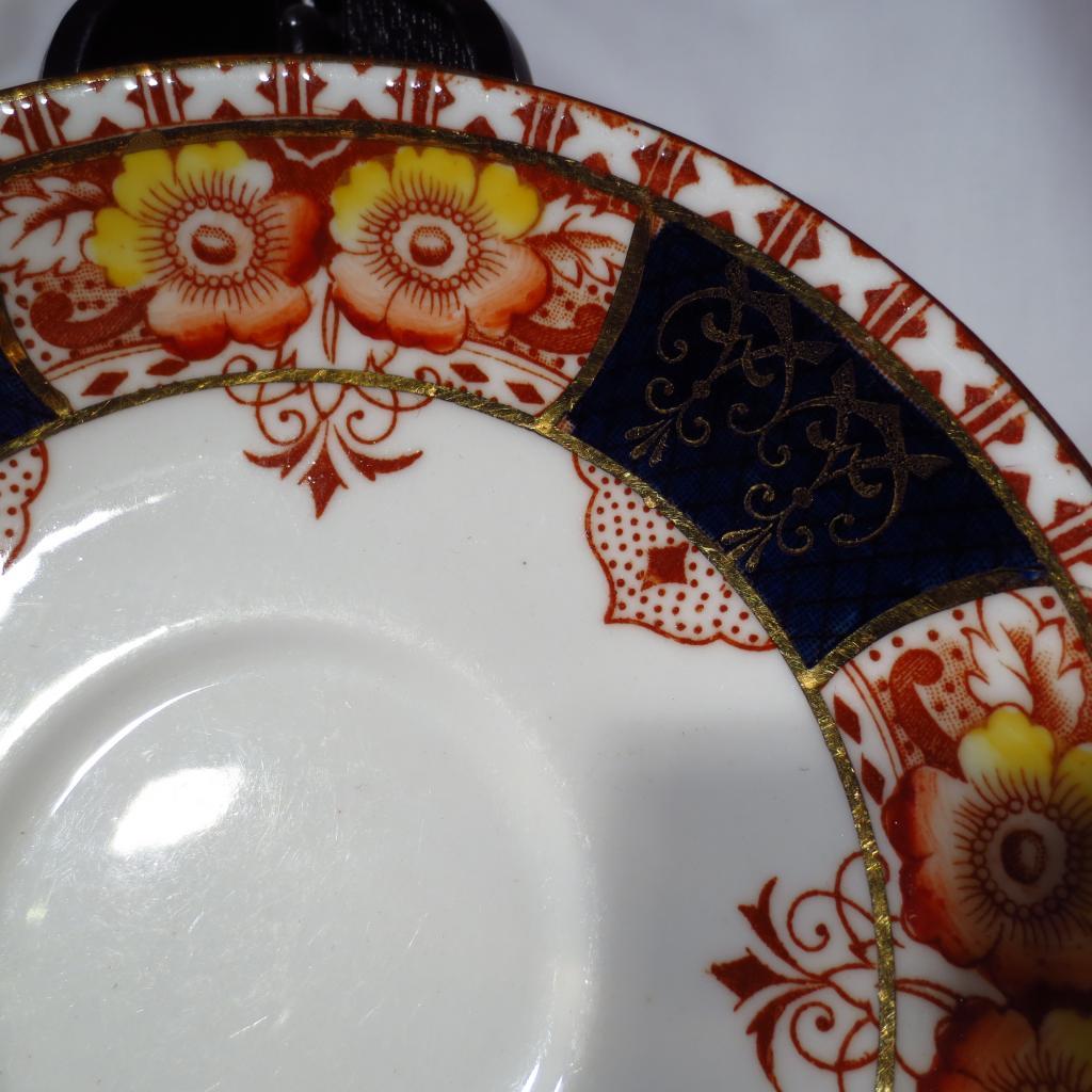 Vintage Colclough Imari Cobalt Blue Poppies Tea Cup Pair Vintage Colclough Imari Cobalt Blue Poppies Tea Cup Pair