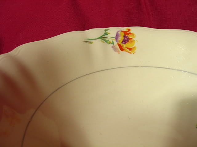 J&G Meakin Sunshine Pansy Pattern Serving Bowl J&G Meakin Sunshine Pansy Pattern Serving Bowl