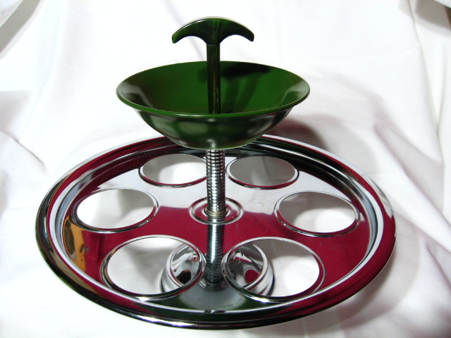 Hocking Chrome And Bakelite Tumbler Drink Caddy Hocking Chrome And Bakelite Tumbler Drink Caddy