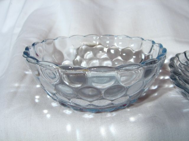 Assortment Fire King Sapphire Blue Bubble Glass Assortment Fire King Sapphire Blue Bubble Glass