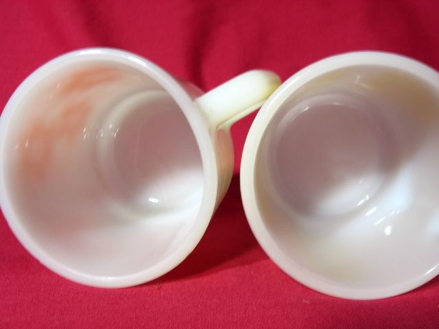 Group Of 8 Fire King Flower Mugs Group Of 8 Fire King Flower Mugs