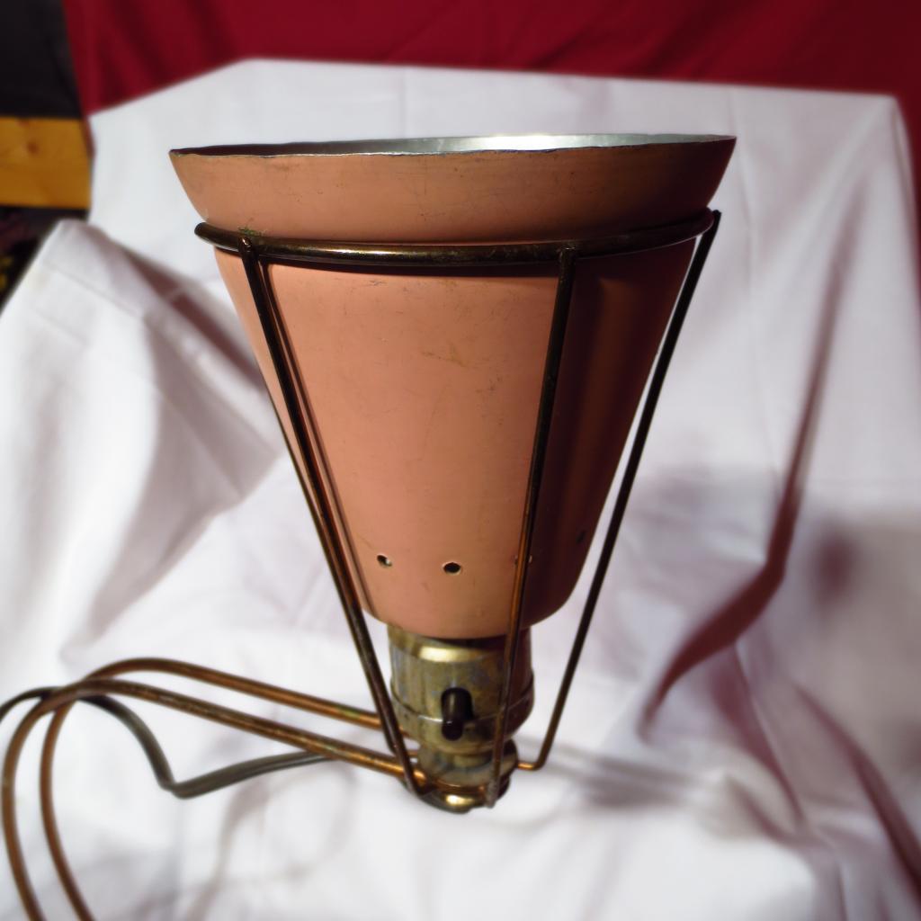 Vintage 1950's Space Age Aluminum And Copper Desk Lamp Vintage 1950's Space Age Aluminum And Copper Desk Lamp