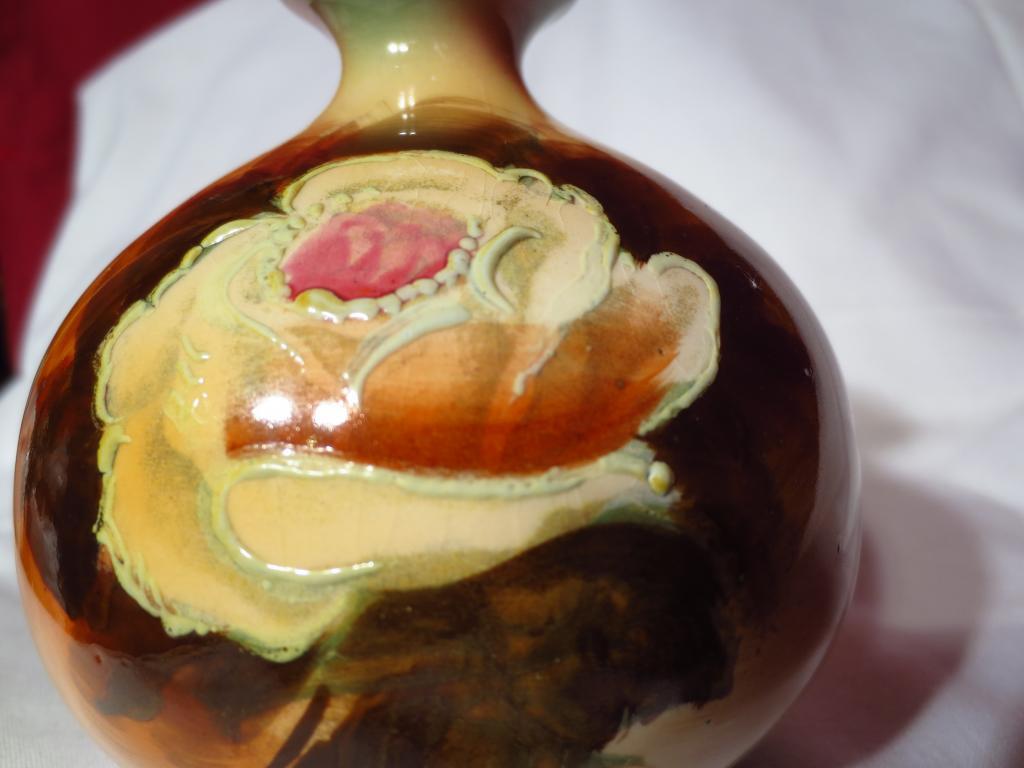 Vintage Falcon Ware Tubeline Decorated Bulbous Vase Vintage Falcon Ware Tubeline Decorated Bulbous Vase