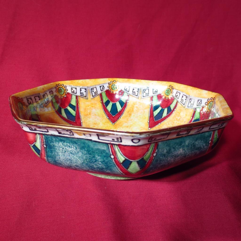 Royal Winton Art Deco Byzanta Ware Luster Octagonal Bowl Royal Winton Art Deco Byzanta Ware Luster Octagonal Bowl