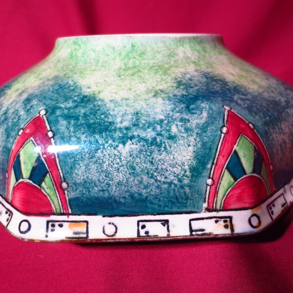 Royal Winton Art Deco Byzanta Ware Luster Octagonal Bowl Royal Winton Art Deco Byzanta Ware Luster Octagonal Bowl