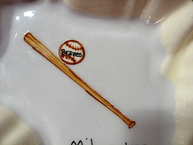 Vintage 1950's Milwaukee Braves Souvenir Annie Laura Pin Dish Vintage 1950's Milwaukee Braves Souvenir Annie Laura Pin Dish