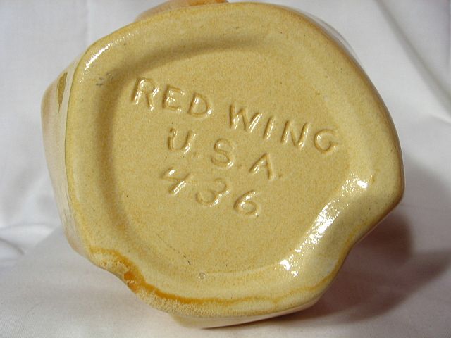 Red Wing Butterscotch And Coral Model 436 Vase Red Wing Butterscotch And Coral Model 436 Vase