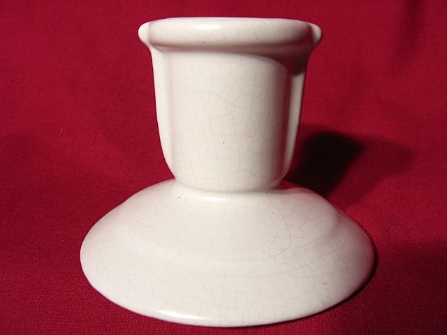 Royal Haeger Ivory Satin Matte Art Deco Candleholders Royal Haeger Ivory Satin Matte Art Deco Candleholders