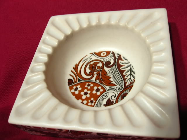 Vintage 1950's Hyalyn Mid-Century Modern Porcelain Ashtray Vintage 1950's Hyalyn Mid-Century Modern Porcelain Ashtray