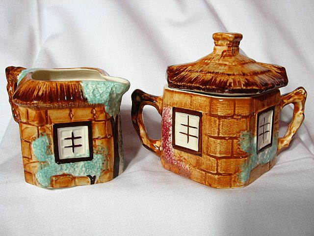 Keele Street Pottery Cottage Ware Creamer & Covered Sugar Keele Street Pottery Cottage Ware Creamer & Covered Sugar