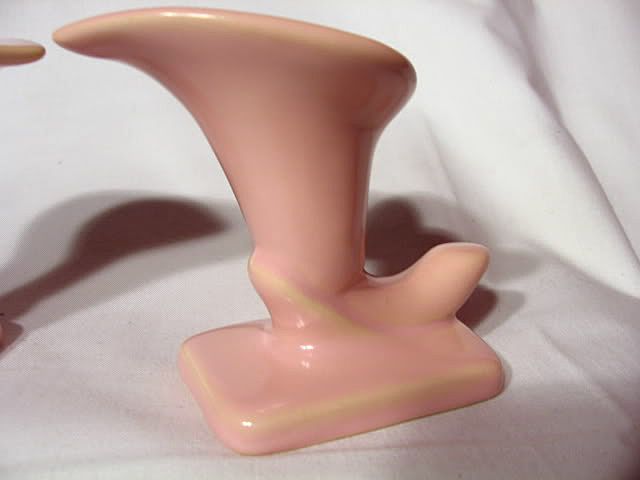 Royal Haeger Satin Coral Cornucopia Candle Holders Royal Haeger Satin Coral Cornucopia Candle Holders