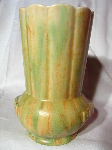 Crown Devon Blended Glaze Pleated Vase Crown Devon Blended Glaze Pleated Vase