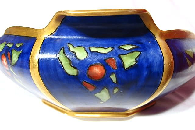 Art Deco Styled Amateur China Painted Bowl ~ 1922 Art Deco Styled Amateur China Painted Bowl ~ 1922