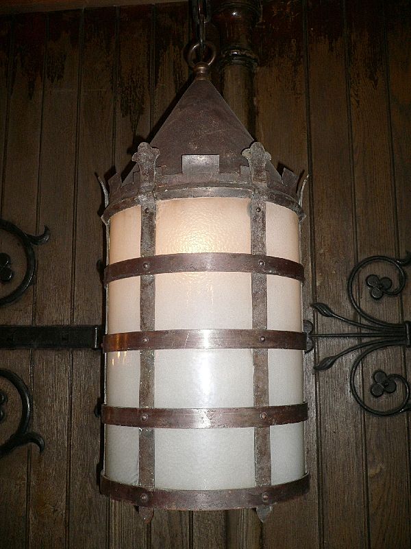 Impressive and Large Bronze Gothic Revival Antique Lantern Impressive and Large Bronze Gothic Revival Antique Lantern