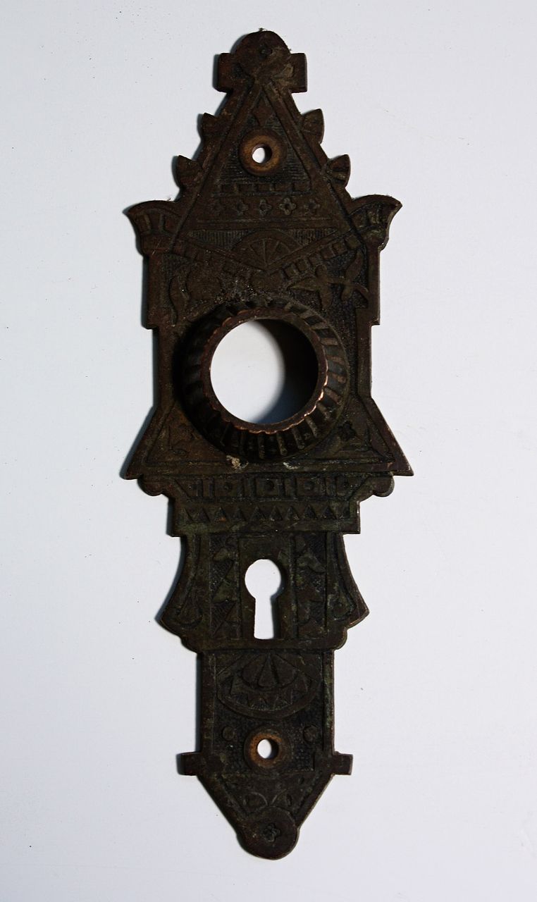 Magnificent Pair of Antique Cast Bronze Door Plates, c. 1880's Magnificent Pair of Antique Cast Bronze Door Plates, c. 1880's